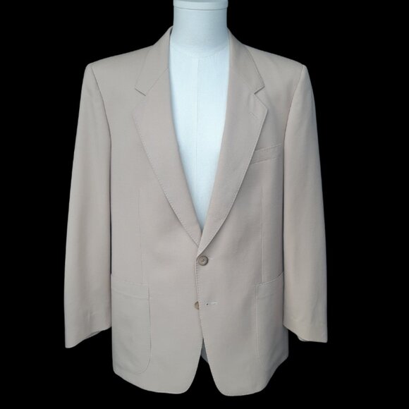 Vintage Warren K Cook Parktown SZ 42 Wool Men's Beige Sport Jacket From Scotts - Picture 1 of 16
